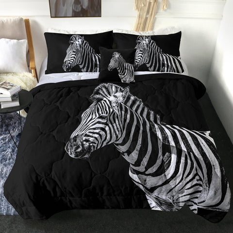 Image of 4 Pieces Zebra SWBD0507 Comforter Set