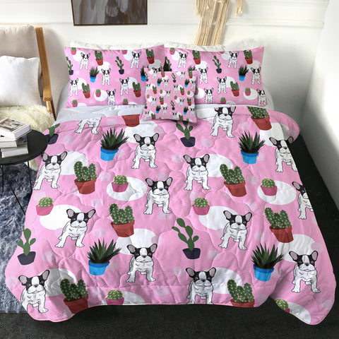 Image of 4 Pieces Pugs SWBD0513 Comforter Set