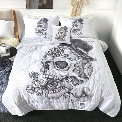 Image of 4 Pieces Mister Skull SWBD0514 Comforter Set
