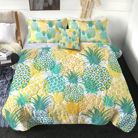 Image of 4 Pieces Pineapple Patterns SWBD0515 Comforter Set