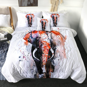 4 Pieces Elephant SWBD0522 Comforter Set