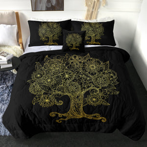 4 Pieces Grand Tree Of Life SWBD0631 Comforter Set