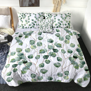 4 Pieces Small Leaves SWBD0632 Comforter Set