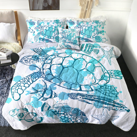 Image of 4 Pieces Seabed SWBD0637 Comforter Set