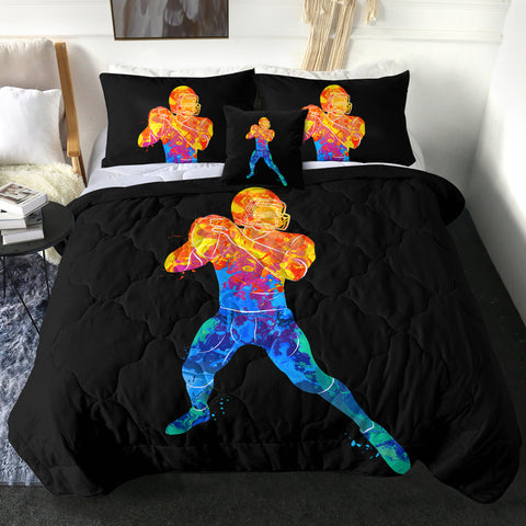 Image of 4 Pieces Football Player SWBD0638 Comforter Set