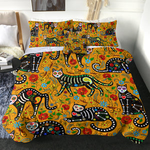 4 Pieces X-rayed Cats SWBD0657 Comforter Set