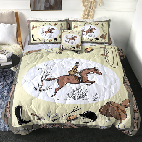 Image of 4 Pieces Horse Rider SWBD0672 Comforter Set