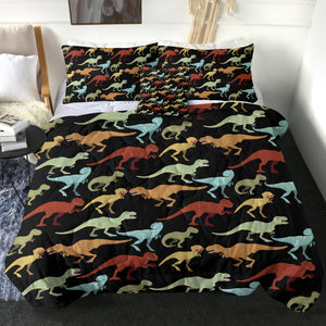 4 Pieces T-Rex Themed SWBD0676 Comforter Set