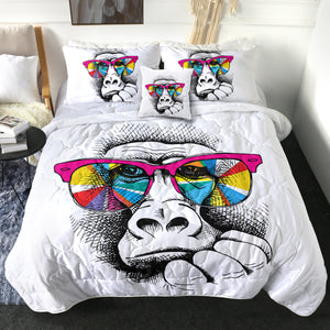 4 Pieces Snazzy Chimp SWBD0677 Comforter Set