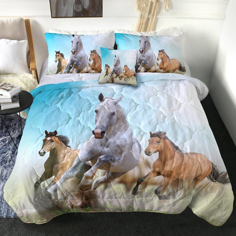 Image of 4 Pieces Horse Race SWBD0743 Comforter Set