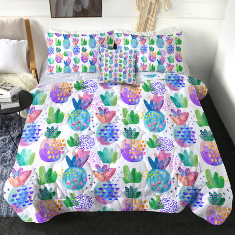 Image of 4 Pieces Pineapples SWBD0750 Comforter Set