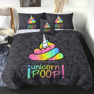 4 Pieces Unicorn Poop SWBD0752 Comforter Set