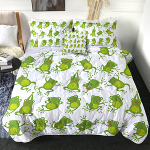 4 Pieces Frog Themed SWBD0757 Comforter Set