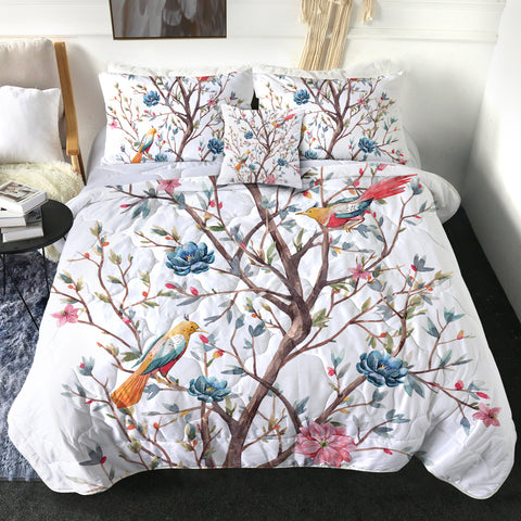 Image of 4 Pieces Birds On Branches SWBD0765 Comforter Set