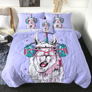 4 Pieces Magic Llama SWBD0772 Comforter Set