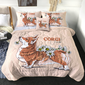 4 Pieces Corgi SWBD0773 Comforter Set