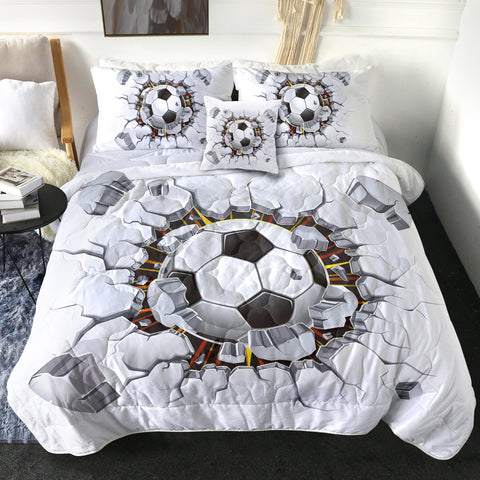 Image of 4 Pieces Wrecking Football SWBD0824 Comforter Set