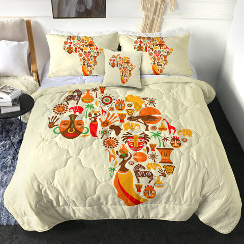 Image of 4 Pieces Africa Diversity SWBD0826 Comforter Set