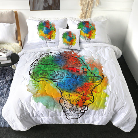 Image of 4 Pieces Africa SWBD0832 Comforter Set