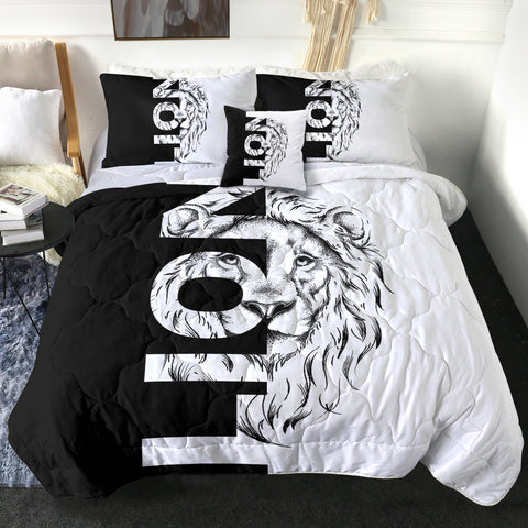 Image of 4 Pieces L.I.O.N SWBD0834 Comforter Set