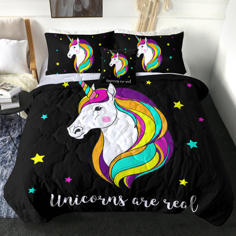Image of 4 Pieces Unicorns Are Real SWBD0844 Comforter Set