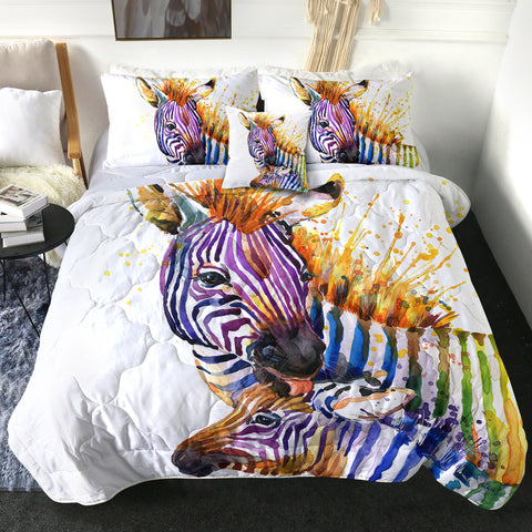 Image of 4 Pieces Zebra SWBD0847 Comforter Set