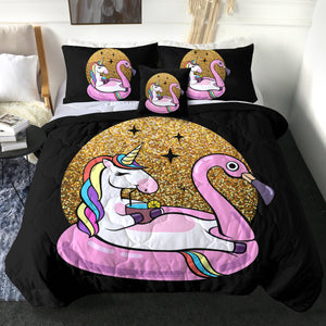 4 Pieces Luna Unicorn SWBD0851 Comforter Set
