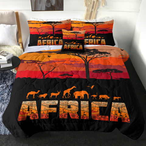 Image of 4 Pieces Africa SWBD0852 Comforter Set
