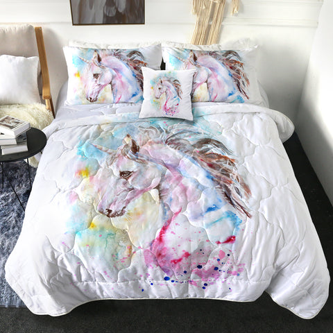 Image of 4 Pieces Horse SWBD0855 Comforter Set