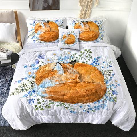 Image of 4 Pieces Fox Roll SWBD0856 Comforter Set