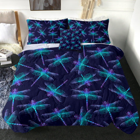 Image of 4 Pieces Dragonflies SWBD0871 Comforter Set
