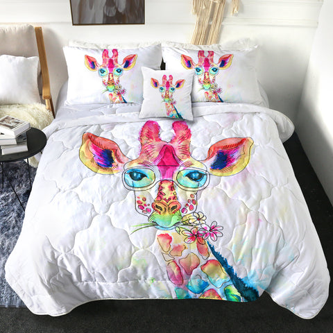 Image of 4 Pieces Giraffe SWBD0873 Comforter Set