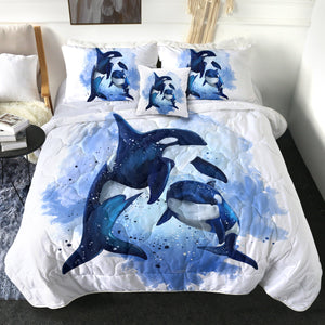 4 Pieces Killer Dolphins SWBD0871 Comforter Set