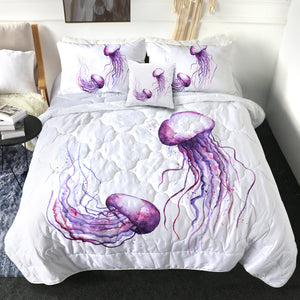 4 Pieces Jellyfishes SWBD0986 Comforter Set