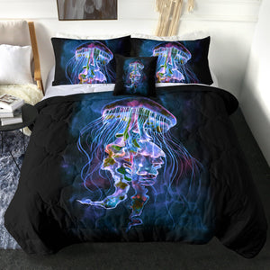 4 Pieces Giant Jellyfish SWBD0987 Comforter Set