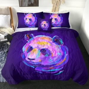4 Pieces Neon Panda SWBD0995 Comforter Set