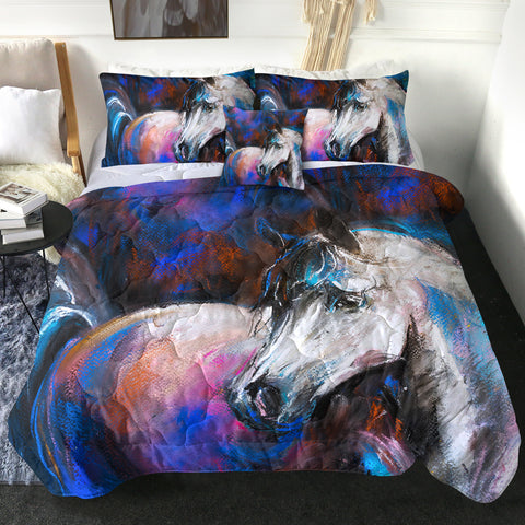 Image of 4 Pieces Horse SWBD1003 Comforter Set