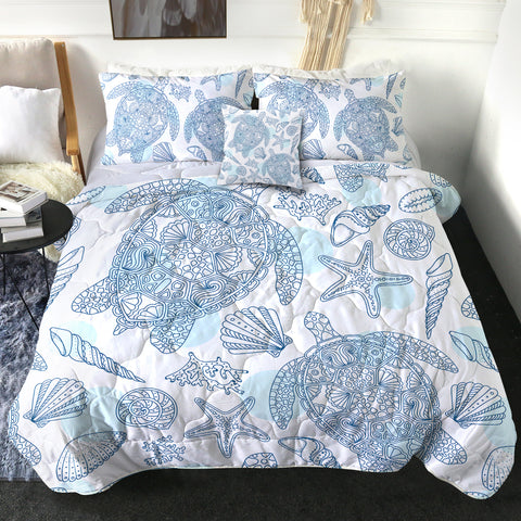 Image of 4 Pieces Seabed SWBD1007 Comforter Set