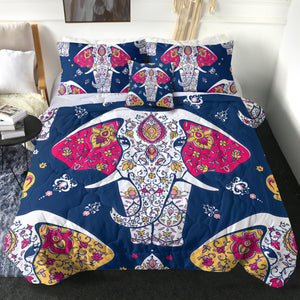 4 Pieces Ritual Elephant SWBD1009 Comforter Set