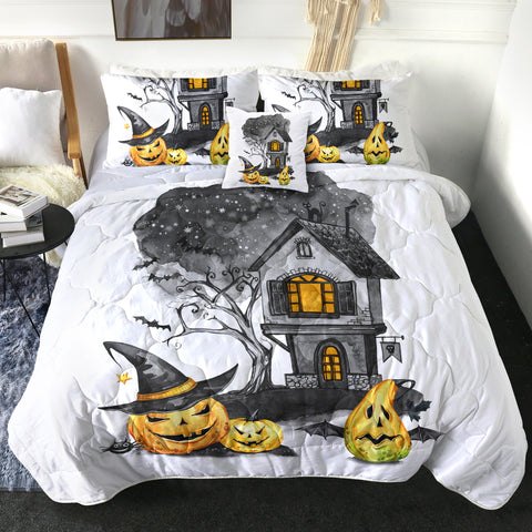 Image of 4 Pieces Halloween House SWBD1101 Comforter Set