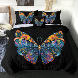4 Pieces Exotic Butterfly SWBD1105 Comforter Set