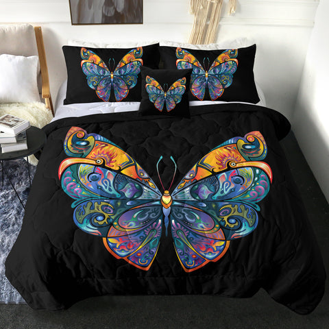 Image of 4 Pieces Exotic Butterfly SWBD1105 Comforter Set