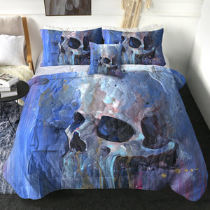 4 Pieces Melting Skull SWBD1110 Comforter Set