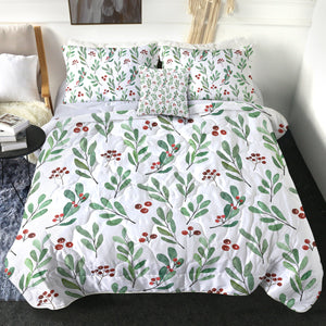 4 Pieces Cherries SWBD1111 Comforter Set