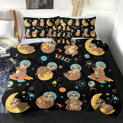 Image of 4 Pieces Slothtronaut SWBD1119 Comforter Set