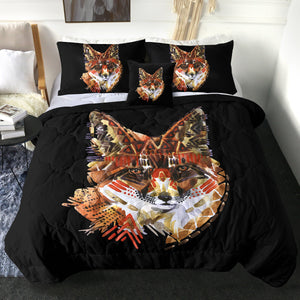 4 Pieces Tribal Fox SWBD1122 Comforter Set