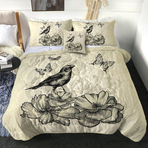 4 Pieces Sparrow SWBD1155 Comforter Set