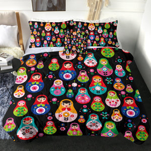 4 Pieces Matryoshka SWBD1156 Comforter Set