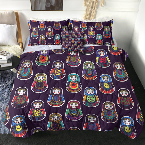 Image of 4 Pieces Matryoshkas SWBD1159 Comforter Set