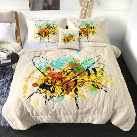 Image of 4 Pieces Bee SWBD1162 Comforter Set